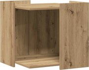 vidaXL Cutie litieră pisici stejar artizanal 53x53x51cm lemn prelucrat