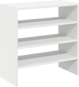 vidaXL Rafturi pantofi 2 buc stivuibile alb 60x30x30,5 cm