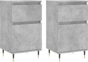 vidaXL Servante, 2 buc., gri beton, 40x35x70 cm, lemn prelucrat