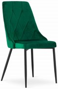 Scaun de sufragerie din catifea verde IMOLA