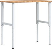 vidaXL Banc lucru maro 100x60x(71,5-98)cm lemn masiv stejar dreptunghi