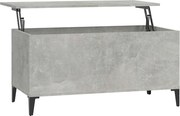 vidaXL Măsuță de cafea, gri beton, 90x44,5x45 cm, lemn compozit
