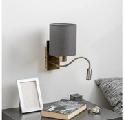 Lampă LED de perete Brilagi NUBILA 1xE27/25W/230V + LED/3W alamă/antracit