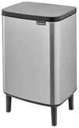 Coș Brabantia Bo Small Hi 1006650, 12 l, Deschidere lină și silențioasă, Bază antiderapantă, Rezistent la amprente, Inox