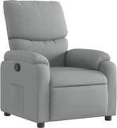 vidaXL Fotoliu rabatabil, gri deschis, material textil