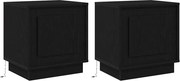 vidaXL Dulap de noapte 2 pcs Negru 44 x 34,5 x 45 cm Lemn compozit