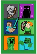 Minecraft Fight Badges pătura super moale polară 100*150cm