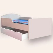 Pat alb Mic Personalizabil 2-6 ani 130x60 cm varianta cu sertar Fara saltea CMG51971834577236