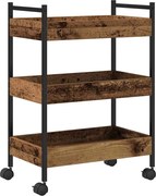 vidaXL Troler de Bucătărie Lemn vechi 50 x 30 x 70 cm Lemn compozit
