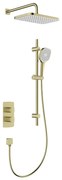 KFA Armatura Set de duș MALAGA 5759-301-31 – baterie termostatică încastrată, finisaj auriu periat