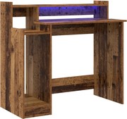 vidaXL Birou cu raft Lemn vechi 97 x 45 x 90 cm Lemn compozit