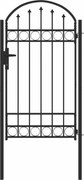 vidaXL Poartă de gard Gri 100 x 175 cm Oțel vopsit electrostatic