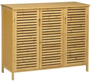 HOMCOM Suport pentru Încălțăminte, Dulap Mobil cu 8 Rafturi, Comodă pentru Încălțăminte, 100x35x80 cm, Lemn Natural | Aosom Romania