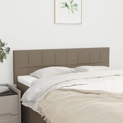 vidaXL Tăblii de pat, 2 buc., gri taupe, 72x5x78/88 cm, textil