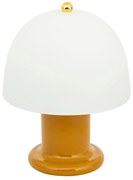 Lampă de masă Rick galben LED sticlă înălțime 21 cm