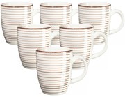 Set căni din ceramică Mäser Bel Tempo 380 ml , 6 buc., bej