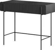 Masă de toaletă Malmi 100 cm - negru mat / picioare negre