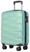 Valiză de cabină cu 4 roți BONTOUR "WAVE" 55x39x20cm, verde prafuit