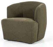 Fotoliu tapitat Charlotte verde