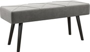 HOMCOM Danca Depozitare, Velvet Tapițat, cu Picioare de Oțel, pentru Dormitor, Living, Sufragerie, Hol, 100x36x45 cm, Gri | Aosom Romania