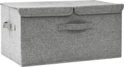 vidaXL Cutie de depozitare, gri, 50x30x25 cm, material textil