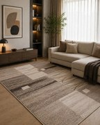 Covor Living Dormitor, Model Mira 24120 120 , Dreptunghiular, Bej Maro