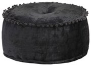 vidaXL Fotoliu puf rotund, antracit, 40 x 20 cm, catifea
