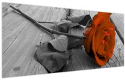 Tablou - Trandafir portocaliu (120x50 cm)