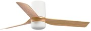 Ventilator LED dimabil de tavan FARO 33833WT-1TW MINI PUNT TUB S 10W/230V maro/alb d. 90 cm WT + telecomandă