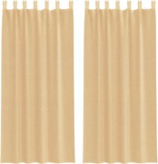 vidaXL Perdele Voile cu Bucle 2 buc Nisip 140x245 cm