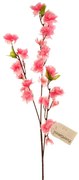 Floare artificială Sakura, 3 muguri, în. 66 cm, roz