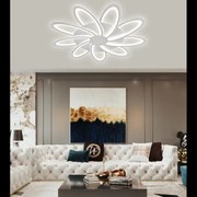 Lustra LED Alb cu Telecomanda, 216W, lumina/rece/calda/neutra intensitate reglabila,wifi 2.4G