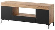Dulap TV Giuseppo (cu iluminat) (stejar lancaster + negru). 1098646