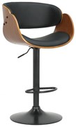 Scaun Bar Harddey Piele Ecologica Negru