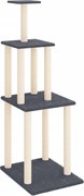 vidaXL Ansamblu de pisici, stâlpi din funie sisal, gri închis, 149 cm