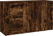 vidaXL Servantă, stejar fumuriu, 100x33x59,5 cm, lemn compozit