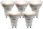 Set de 5 becuri LED GU10 cu 3 trepte de reglare a luminozității 5W 260lm 2700K
