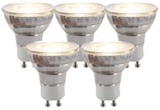 Set de 5 lămpi LED GU10 reglabile în 3 trepte 5W 300 lm 2700K