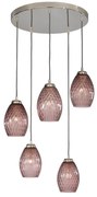 Lustra moderna cu 5 pendule design italian 10008 Amethyst