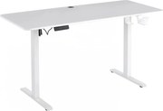 ELEVON WX-009 – Birou Reglabil Electric, Înălțime Reglabilă 72–118 cm, Blat Monobloc PAL de Înaltă Densitate 15 mm, Cadru Metalic din Oțel 65×45 mm, Panou Electronic, 140 × 60 cm, Alb