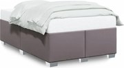 vidaXL Cadru de pat, gri, 120x200 cm, piele ecologică
