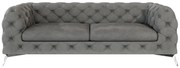 Canapea gri cu tapițerie din catifea 225 cm Chelsea – Ropez