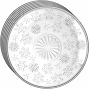 Altom Set de 6 farfurii de desert din sticlăSnowflakes 17,5 cm