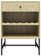 Dulap vinotecă în culoare naturală cu aspect de lemn de pin pentru 6 sticle, 60x83 cm Tamlin - Queer Eye