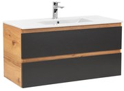 Dulap inferior Vario Forte 100 cu lavoar stejar-antracit