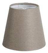 Abajur din in cu clip taupe 12 cm rotund