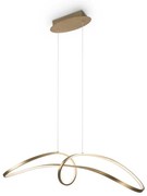 Lustra LED suspendata, design modern Curve auriu
