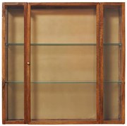 Vitrina din lemn de mango si sticla, cu aspect rustic, Azaria