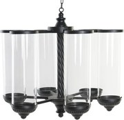Suport de lumânări suspendat din metal și sticlă, 53×53×52 cm, „Ceiling"
