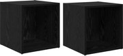 vidaXL Set comodă TV 2 pcs Negru 37 x 35 x 37,5 cm Lemn compozit